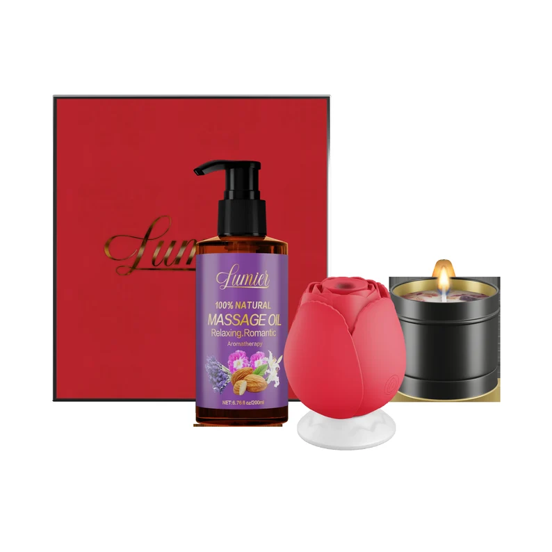 Intimate Romantic Gift Box with Vibrating Rose Toy