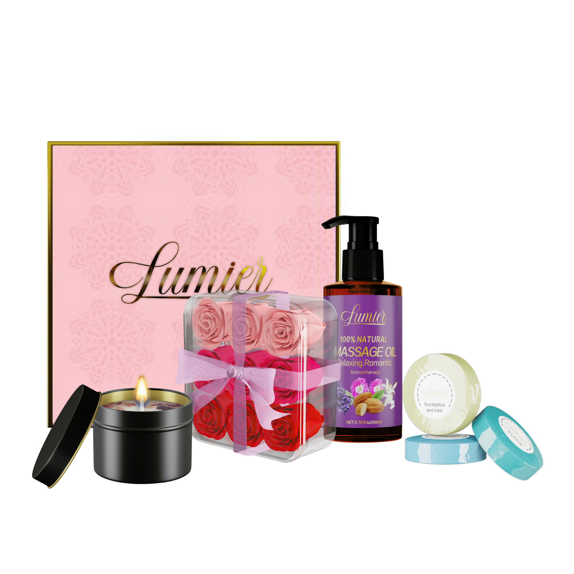 pink relaxing gift box